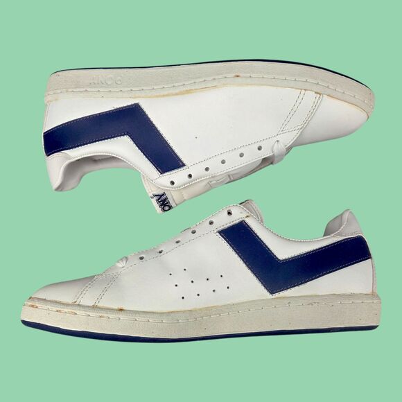 Vintage 1979 Pony Concorde Sneakers White/Dk. Royal 6511 Men\'s Size 9.5 NOS READ main image 7